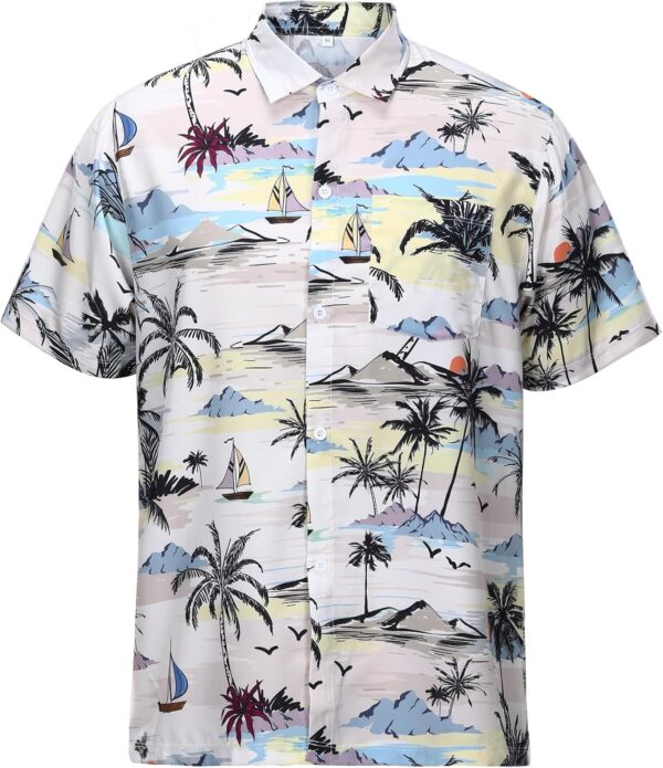 Men's Short-Sleeve Hawaiian Shirt - Tropical Print