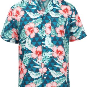 Men's Short-Sleeve Hawaiian Shirt - Tropical Flowers