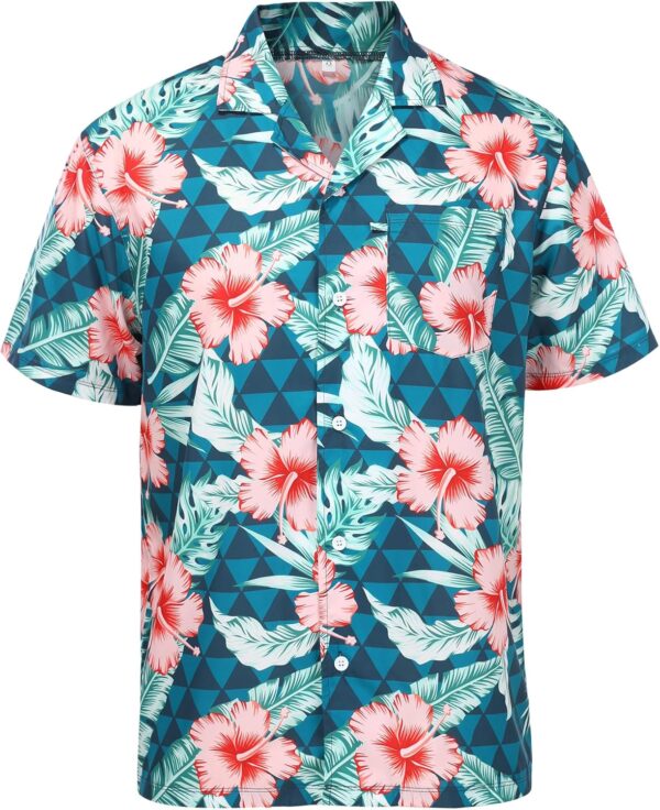 Men's Short-Sleeve Hawaiian Shirt - Tropical Flowers