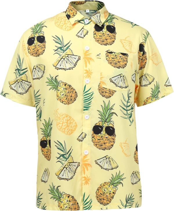 Men's Short-Sleeve Hawaiian Shirt - Pineapple
