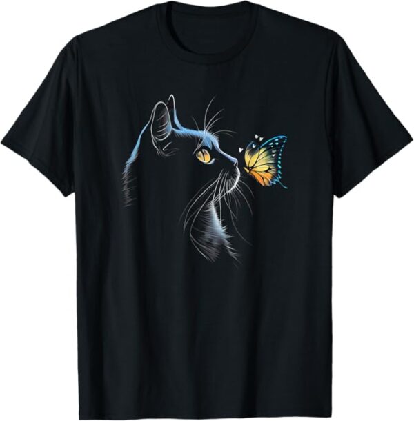 Cat and Butterfly T-Shirt