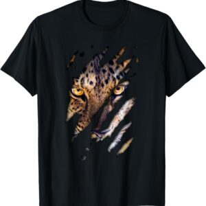 Leopard Eyes Torn T-Shirt